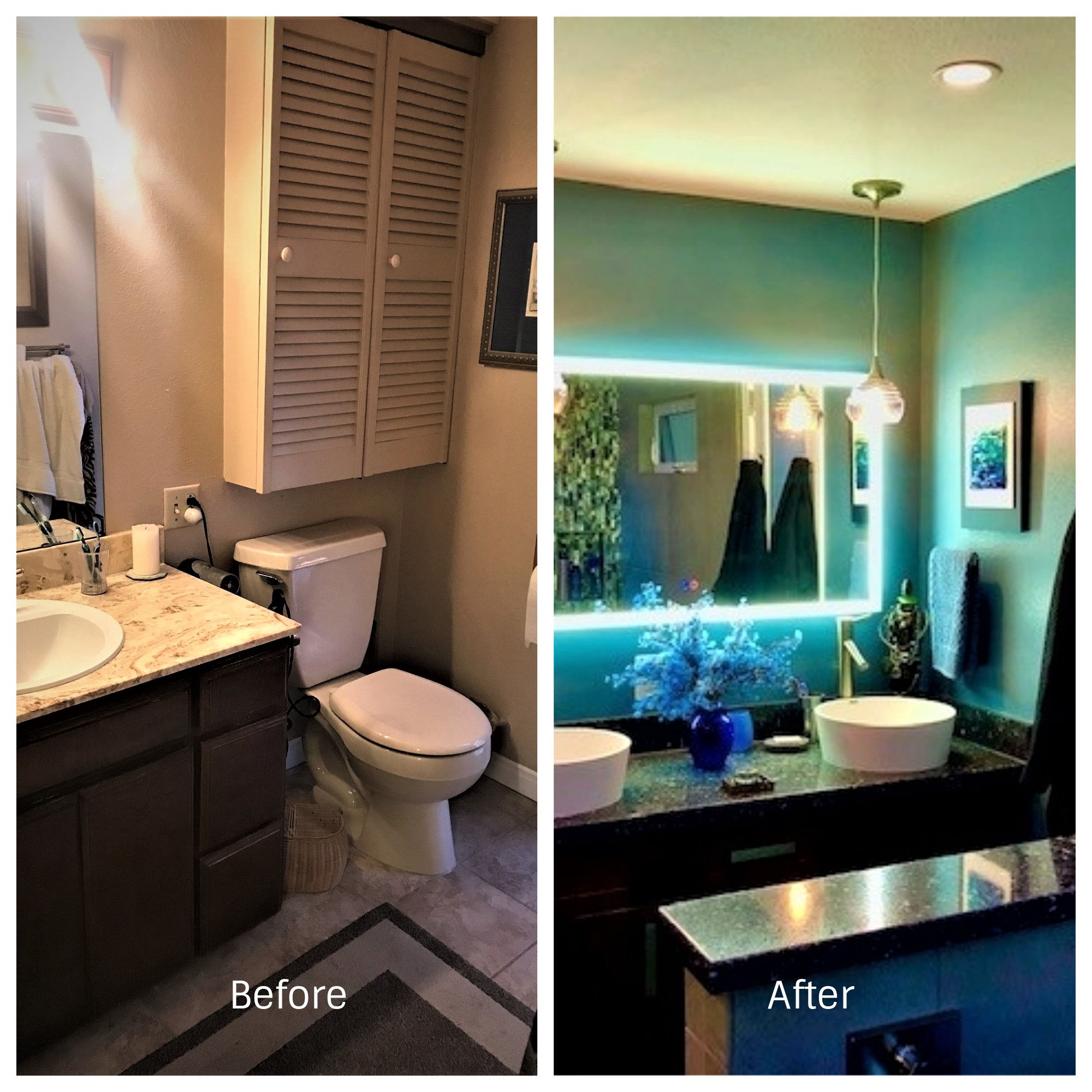 Frailey Master Bathroom Before and After